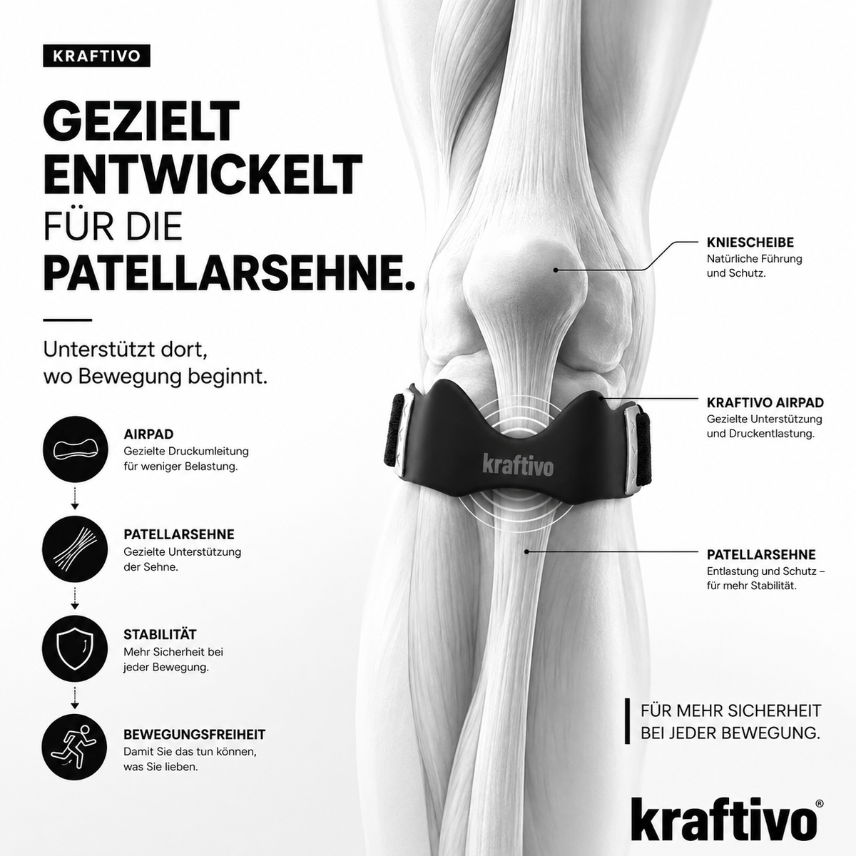 Premium Kraftivo Kniebandage